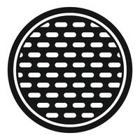 Drainage manhole icon simple vector. Sewer lid vector