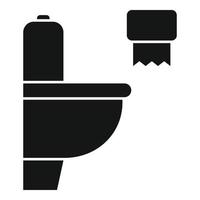 Toilet with paper icon simple vector. Wc restroom vector