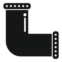 Pipe corner icon simple vector. Water sewer vector