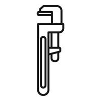Sewerage key icon outline vector. Pipe sewer vector