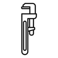 Sewerage key icon outline vector. Pipe sewer vector