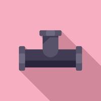 New pipe icon flat vector. Service drain vector