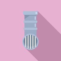 Drain pipe icon flat vector. Service plumber vector