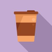 Coffee cup icon flat vector. Cafe espresso vector