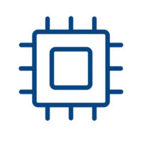 Processor icon design for Artificial intelligence technology theme png