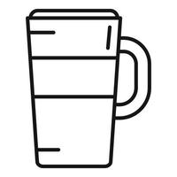 Morning latte icon outline vector. Coffee cup vector