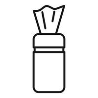 Tissue wet box icon outline vector. Paper roll vector