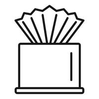 Tissue box icon outline vector. Paper towel vector