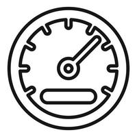 Speedometer icon outline vector. Car engine vector