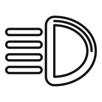 Car headlight icon outline vector. Auto part vector