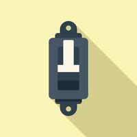 Breaker switch icon flat vector. Circuit box vector