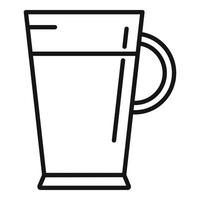 Spice coffee icon outline vector. Glass coffee vector