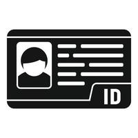 vector simple de icono de tarjeta de identificación web. insignia de la foto