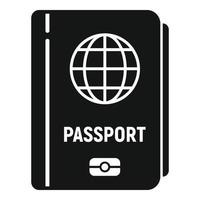 vector simple de icono de pasaporte. tarjeta de identificación