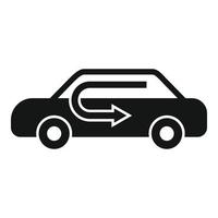 Car air circuit icon simple vector. Auto vehicle vector