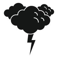 vector simple de icono de nube de tormenta. tormenta de lluvia