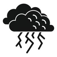 vector simple de icono de tormenta matutina. lluvia de nubes