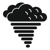 vector simple de icono de viento nublado. día nublado