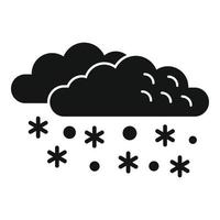 lluvia nieve nube icono simple vector. clima nublado vector