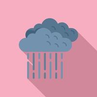 vector plano de icono de nube de lluvia de verano. nube de tormenta