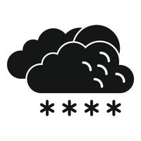 vector simple de icono de nieve nublada. nube de tiempo