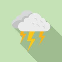 vector plano de icono de tormenta de verano. nube de lluvia