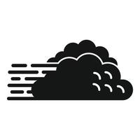 vector simple de icono de nube de viento. pronostico de lluvia