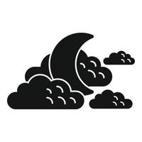 Moon sky icon simple vector. Cloud rain vector