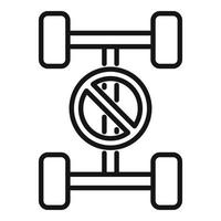 Car suspension service icon outline vector. Auto part vector