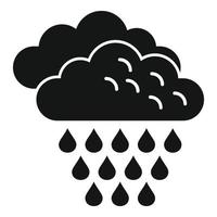 vector simple de icono de nube de lluvia. meteo lluvioso