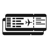 Flight ticket icon simple vector. Plane pass vector