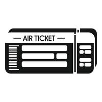 Tourist air ticket icon simple vector. Fly trip vector