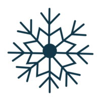 Cute simple snowflake illustration png