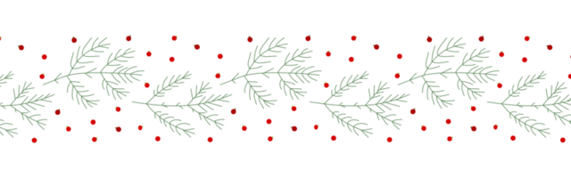 Leaves and flowers pattern for Christmas decoration png