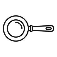 Top view wok frying pan icon outline vector. Oil cooking vector