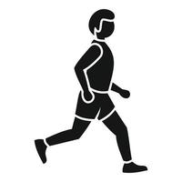 Running person icon simple vector. Active gym vector