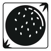 Airline food hamburger icon simple vector. Flight meal vector