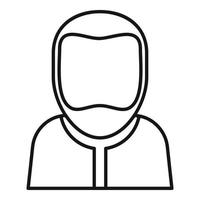 Bearded man icon outline vector. Adult age vector