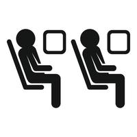 icono de asiento de clase económica vector simple. pasajero de linea aerea