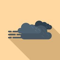 icono nublado vector plano. nube de tiempo