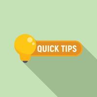 Tip icon flat vector. Quick trick vector