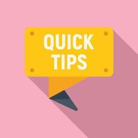 Light tip icon flat vector. Idea advice vector