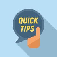 Quick trick icon flat vector. Advice idea vector