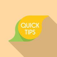 Advice tip icon flat vector. Quick idea vector
