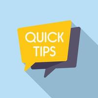 Quick tip icon flat vector. Idea trick vector