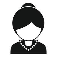 Senior woman icon simple vector. Old age vector