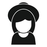 vector simple de icono de mujer adulta. personas de edad