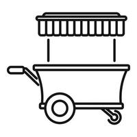 Hotdog cart icon outline vector. Food stand vector