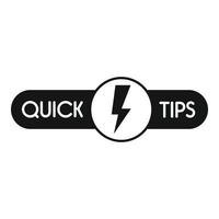 Flash tip icon simple vector. Quick trick vector