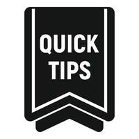 Sticker tip icon simple vector. Quick trick vector